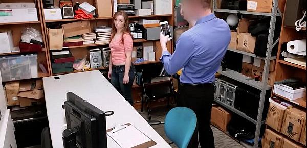  Officer Holds a Thief in His Office and Fucks Her on The Desk  - Teenrobbers.com